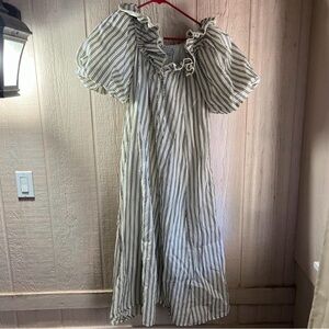 Striped Ruffle Dress